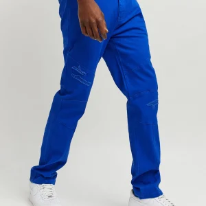 Outlet Adamson Ripped Detail Slim Jeans - Blue Denim Jeans | Denim