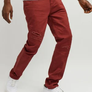 Sale Adamson Ripped Detail Slim Jeans - Brown Denim Jeans | Denim