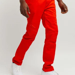 Best Sale Adamson Ripped Detail Slim Jeans - Red Denim Jeans | Denim