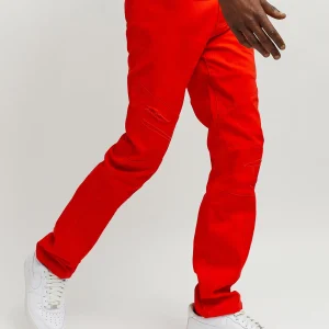 Best Sale Adamson Ripped Detail Slim Jeans - Red Denim Jeans | Denim