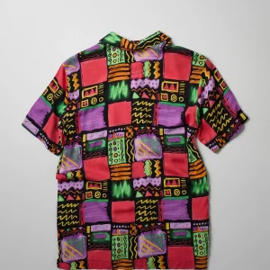 Flash Sale Adjust Allover Print Short Sleeve Shirt Button Downs