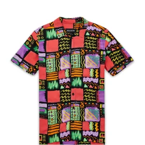 Flash Sale Adjust Allover Print Short Sleeve Shirt Button Downs