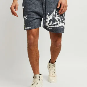 Cheap All We Trust Burnout Wash Shorts - Charcoal Shorts | Shop All Bottoms