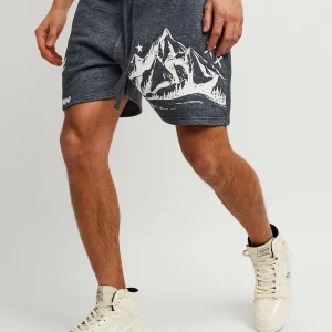 Cheap All We Trust Burnout Wash Shorts - Charcoal Shorts | Shop All Bottoms