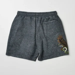 Cheap All We Trust Burnout Wash Shorts - Charcoal Shorts | Shop All Bottoms