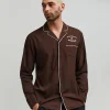 Fashion All We Trust Long Sleeve Woven Shirt - Brown Button Downs