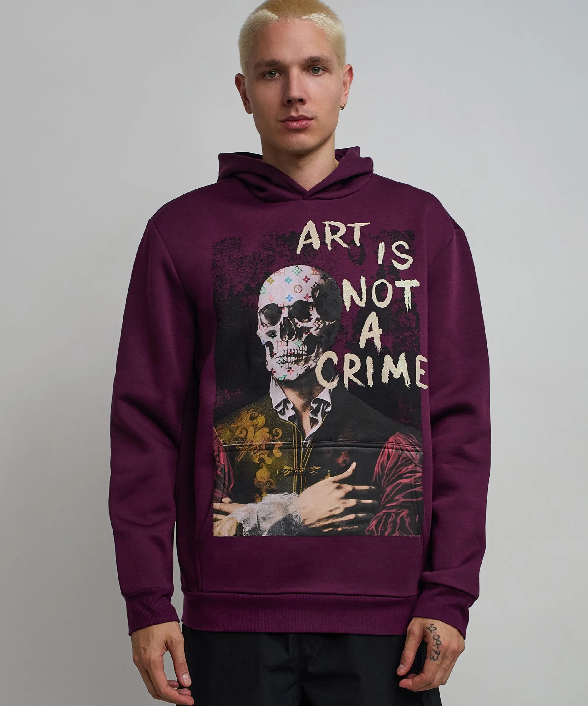 art_is_not_a_crime_graphic_print_hoodie__burgundy_0.webp Cheap Art Is Not A Crime Graphic Print Hoodie - Burgundy Hoodies | Hoodies