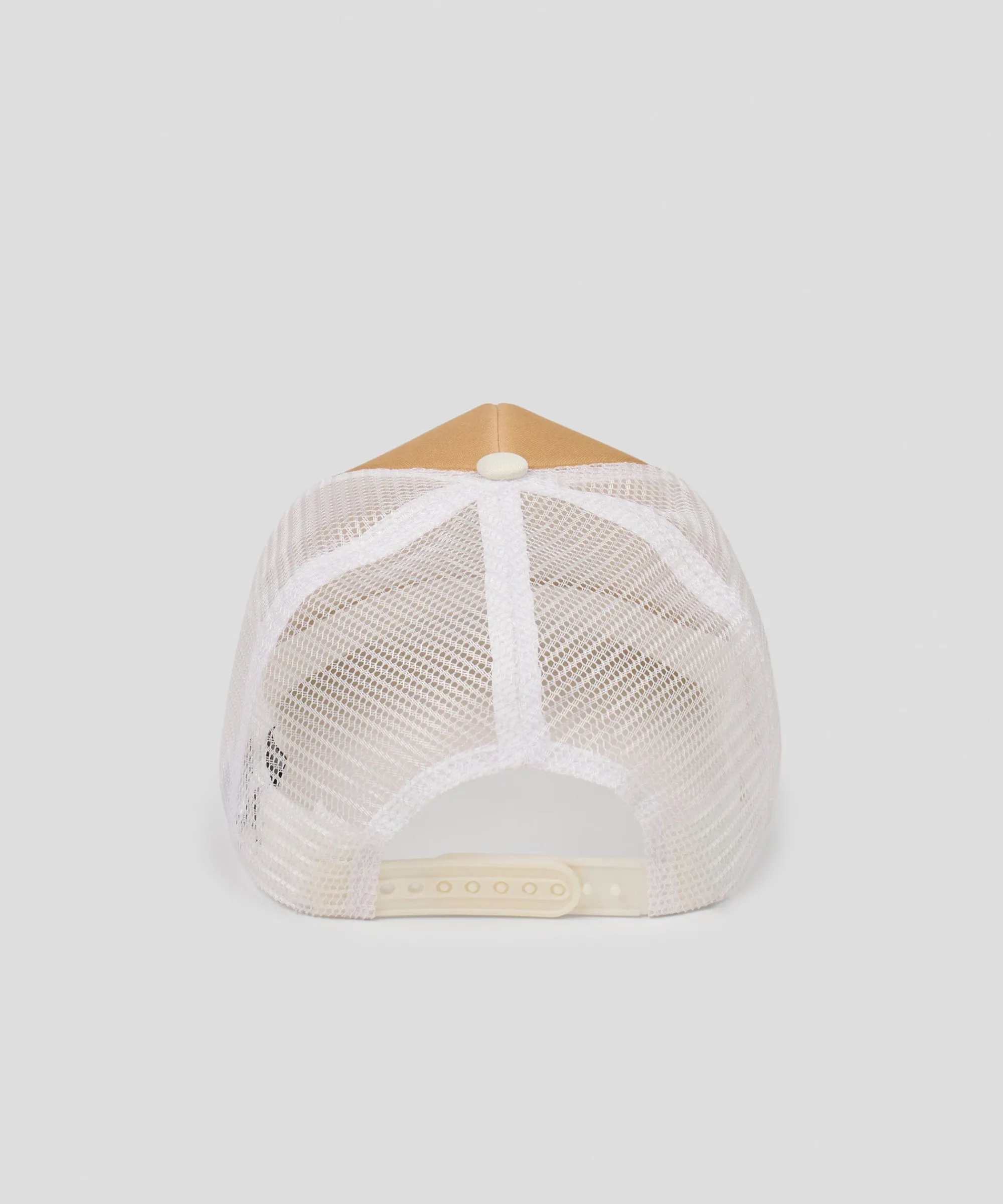atlanta_embroidery_trucker_hat__khaki_2.webp Shop Atlanta Embroidery Trucker Hat - Khaki Hats