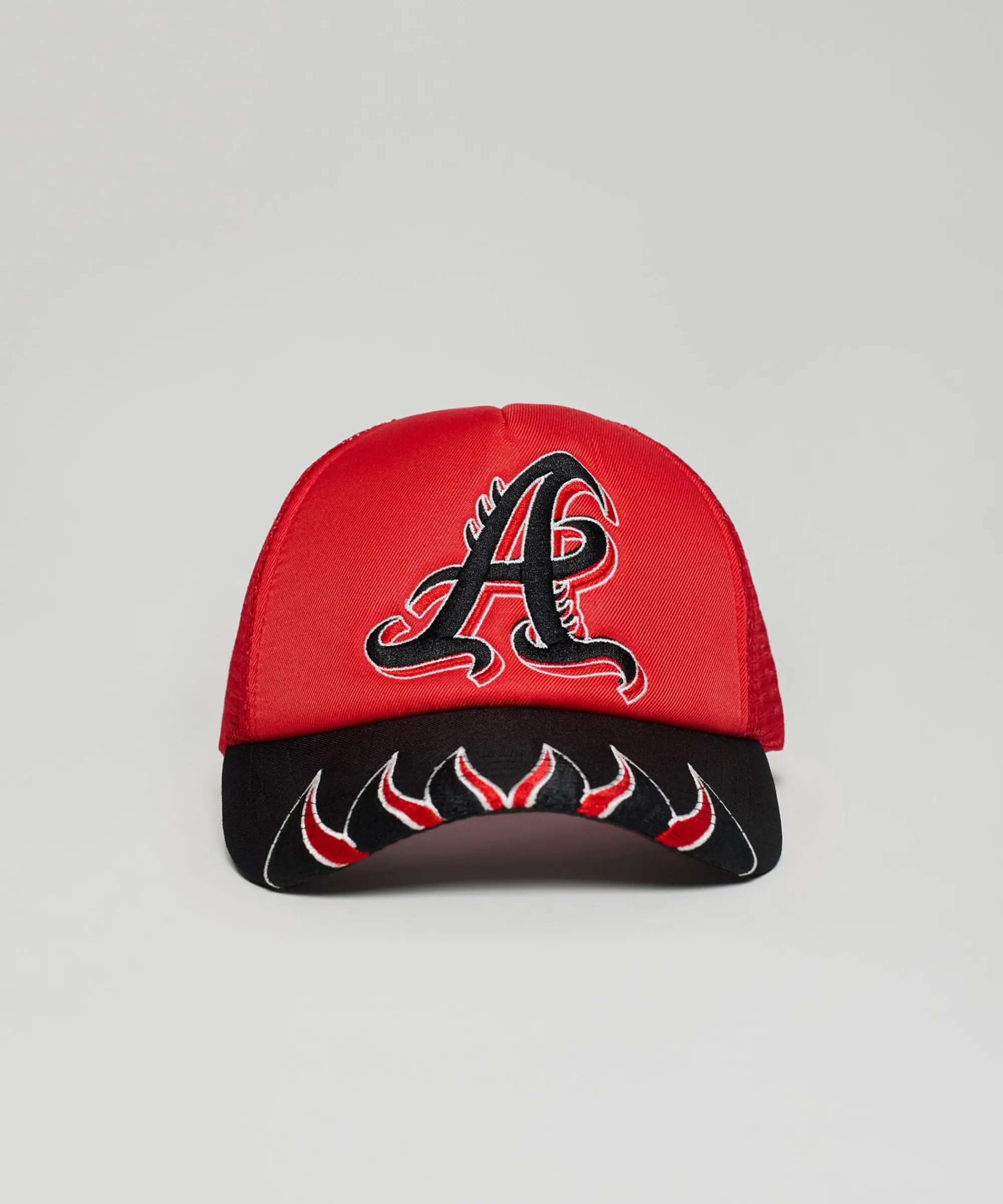 atlanta_embroidery_trucker_hat__red_0.webp Best Sale Atlanta Embroidery Trucker Hat - Red Hats