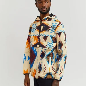 Store Aztec Skull Half-Zip Anorak Lightweight Jackets | Anoraks