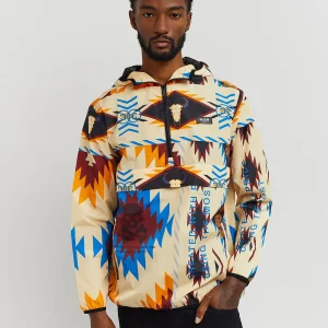 Store Aztec Skull Half-Zip Anorak Lightweight Jackets | Anoraks
