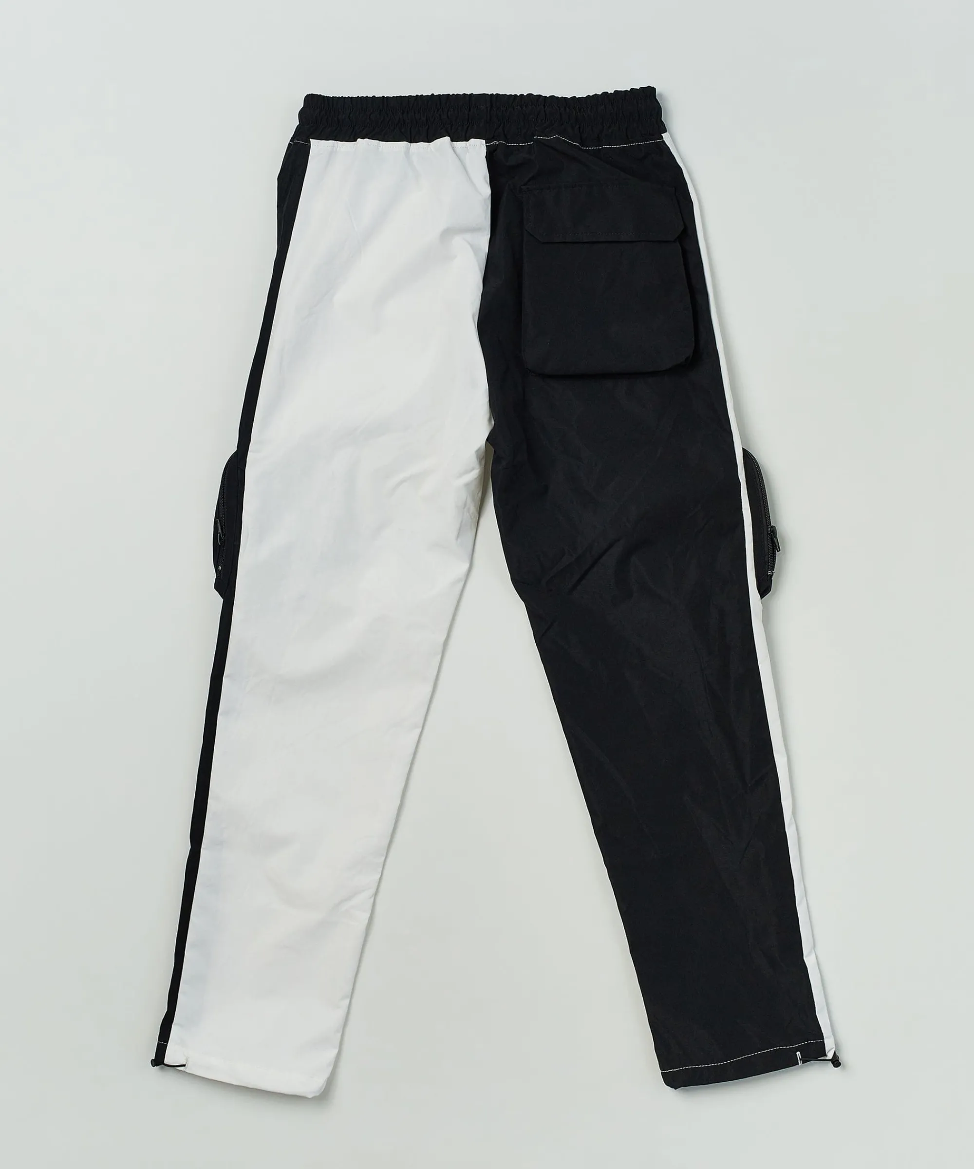 Discount Bader Cotton Twill Color Block Utility Joggers - Black&White Shop All Bottoms | Cargo & Utility Pants
