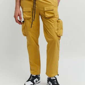 Discount Bader Cotton Twill Color Block Utility Joggers - Tan Shop All Bottoms | Cargo & Utility Pants