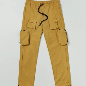 Discount Bader Cotton Twill Color Block Utility Joggers - Tan Shop All Bottoms | Cargo & Utility Pants
