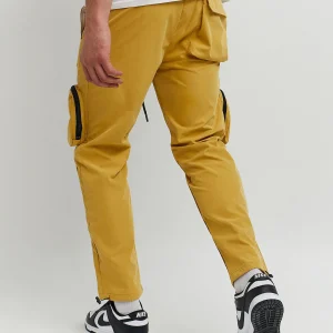 Discount Bader Cotton Twill Color Block Utility Joggers - Tan Shop All Bottoms | Cargo & Utility Pants