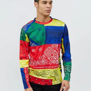 Best Bandana Multi Color Long Sleeve Tee Long Sleeve Tees | Graphic Tees