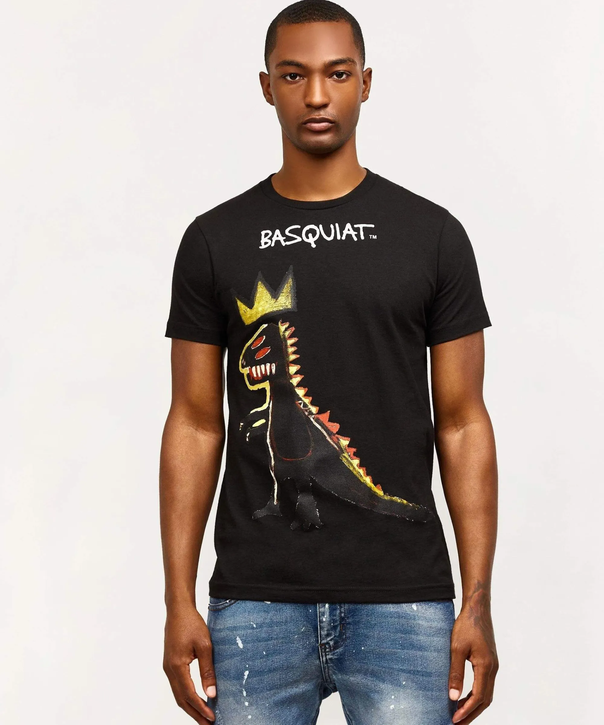 basquiat_pez_dino_print_tee__black_4.webp Online Basquiat™ Pez Dino Print Tee - Black Graphic Tees