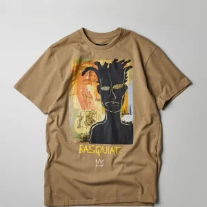 Store Basquiat Self Portrait Short Sleeve Tee - Khaki Graphic Tees