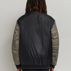 Store Black Out Nylon Bomber Jacket - Black Bomber Jackets | Varsity Jackets