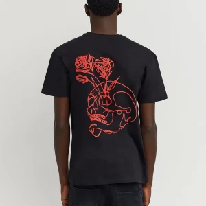 Best Blessed Back Print Short Sleeve Tee - Black Graphic Tees