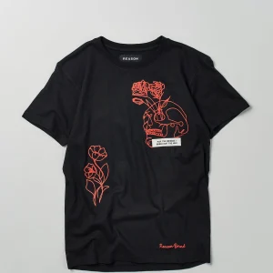 Best Blessed Back Print Short Sleeve Tee - Black Graphic Tees