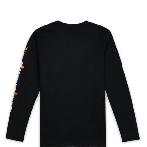 Shop Brad Skull Flame Placement Print Long Sleeve Tee Long Sleeve Tees | Graphic Tees