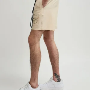 Sale Bridges Utility Stretch Tech Nylon Cargo Shorts - Cream Shop All Bottoms | Shorts