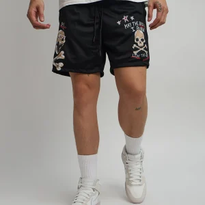 Clearance Burn Mesh Shorts - Black Shop All Bottoms | Shorts