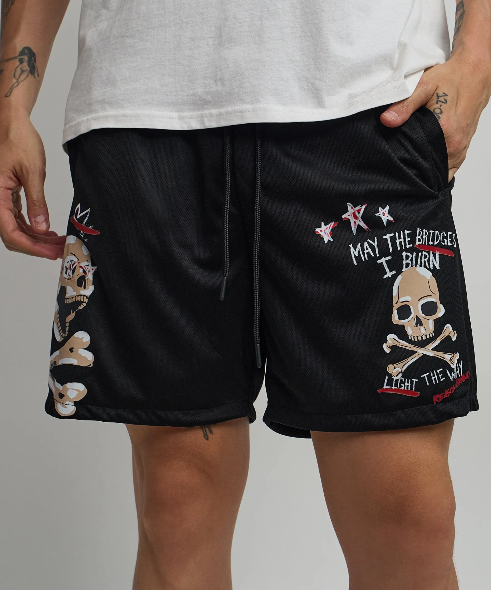 burn_mesh_shorts__black_1.webp Clearance Burn Mesh Shorts - Black Shop All Bottoms | Shorts