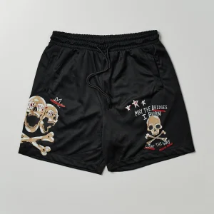 Clearance Burn Mesh Shorts - Black Shop All Bottoms | Shorts