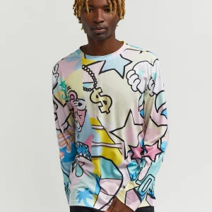 Sale Cartoon Print Long Sleeve Tee Graphic Tees