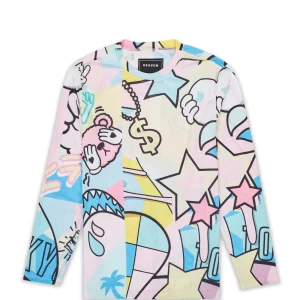 Sale Cartoon Print Long Sleeve Tee Graphic Tees