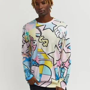 Sale Cartoon Print Long Sleeve Tee Graphic Tees