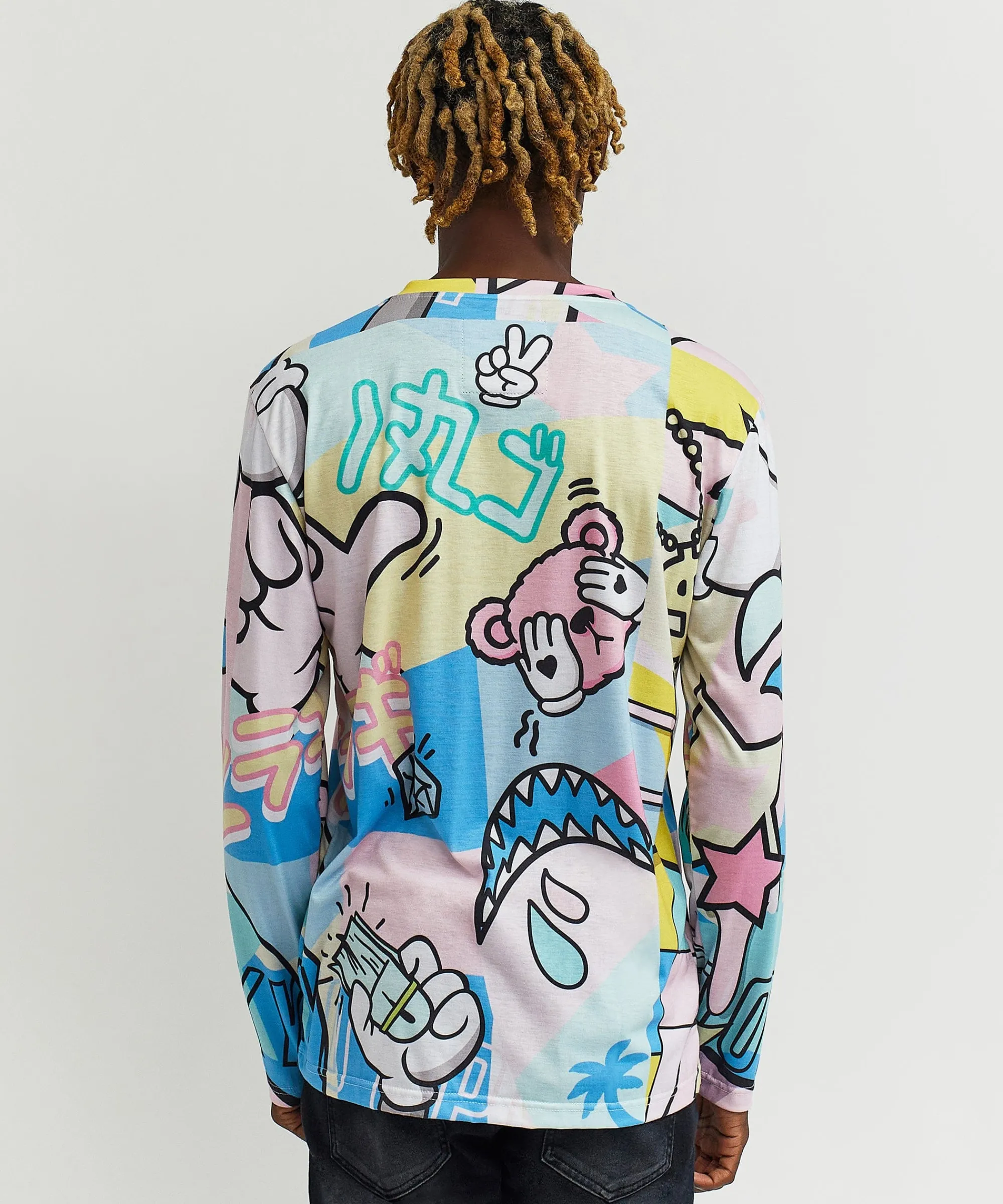 cartoon_print_long_sleeve_tee_4.webp Sale Cartoon Print Long Sleeve Tee Graphic Tees