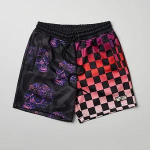 Store Checkers And Skulls Split Shorts Shop All Bottoms | Shorts