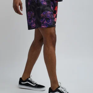 Store Checkers And Skulls Split Shorts Shop All Bottoms | Shorts