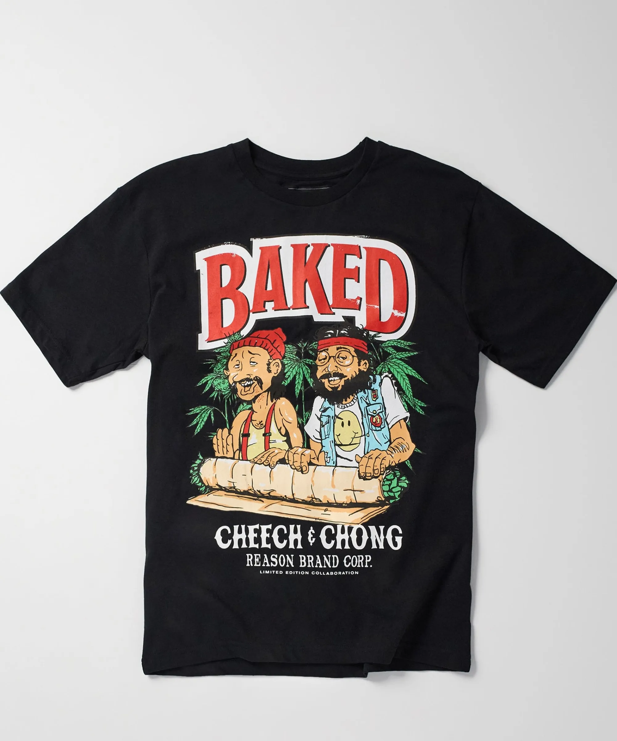 cheech__chong_baked_short_sleeve_tee__black_0.webp Online Cheech & Chong Baked Short Sleeve Tee - Black Graphic Tees