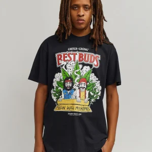 Discount Cheech & Chong Best Buds Short Sleeve Tee - Black Graphic Tees