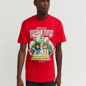 Best Cheech & Chong Best Buds Short Sleeve Tee - Red Graphic Tees