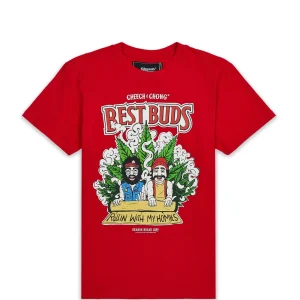 Best Cheech & Chong Best Buds Short Sleeve Tee - Red Graphic Tees