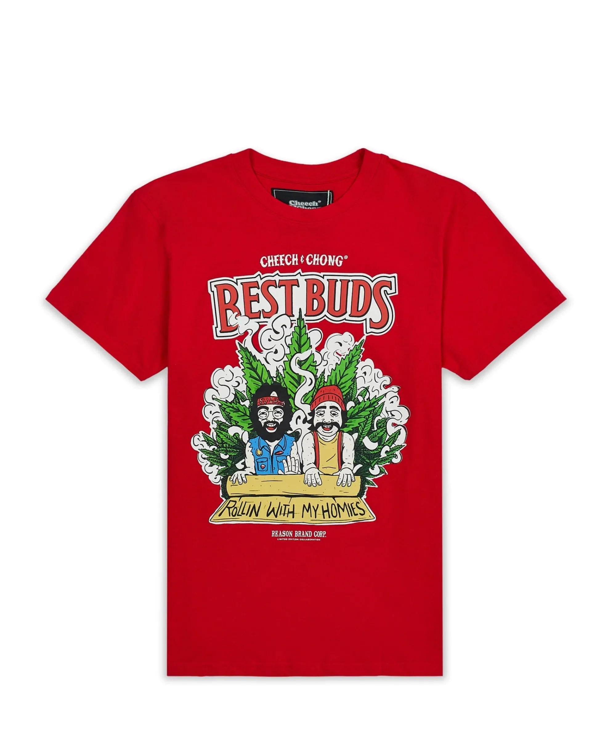 cheech__chong_best_buds_short_sleeve_tee__red_2.webp Best Cheech & Chong Best Buds Short Sleeve Tee - Red Graphic Tees
