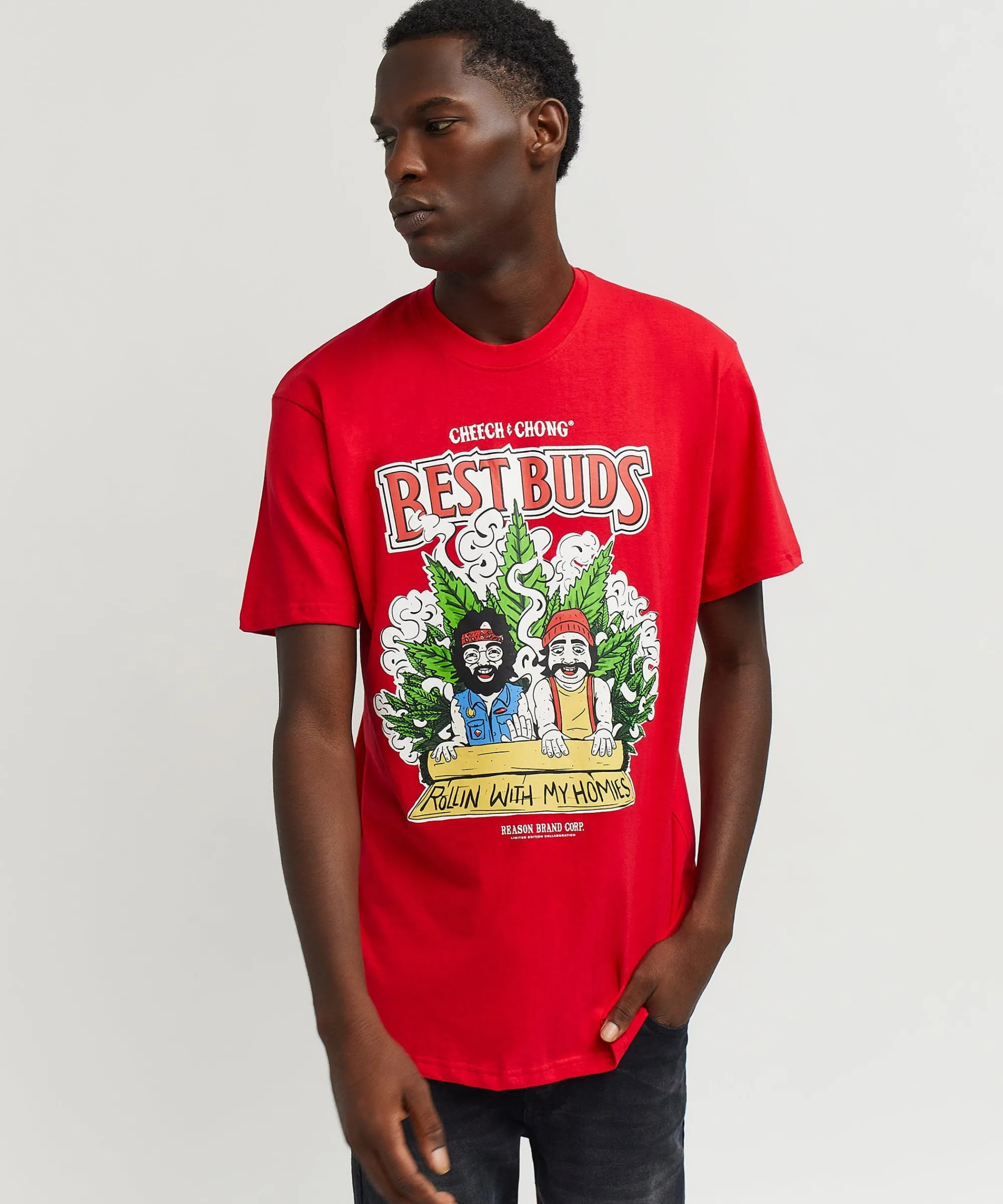 cheech__chong_best_buds_short_sleeve_tee__red_4.webp Best Cheech & Chong Best Buds Short Sleeve Tee - Red Graphic Tees