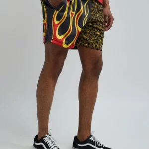 Shop Cheetah And Flames Split Shorts Shop All Bottoms | Shorts