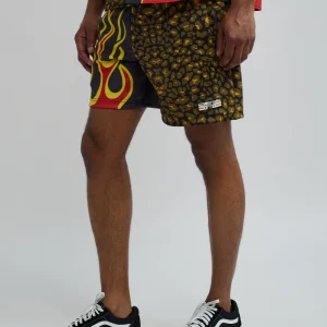 Shop Cheetah And Flames Split Shorts Shop All Bottoms | Shorts