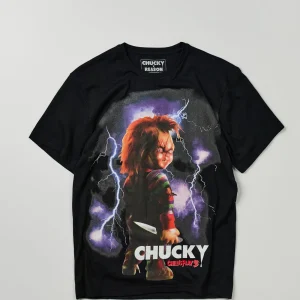 Cheap Chucky Bolts Short Sleeve Tee - Black Graphic Tees