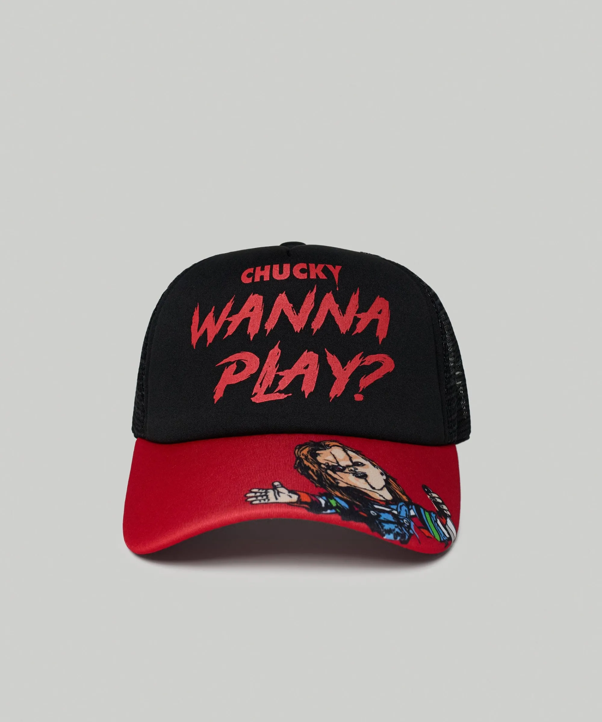 chucky_print_trucker_hat_0.webp Outlet Chucky Print Trucker Hat Hats