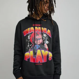 New Chucky Wanna Play Graphic Print Hoodie Hoodies | Hoodies