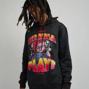 New Chucky Wanna Play Graphic Print Hoodie Hoodies | Hoodies