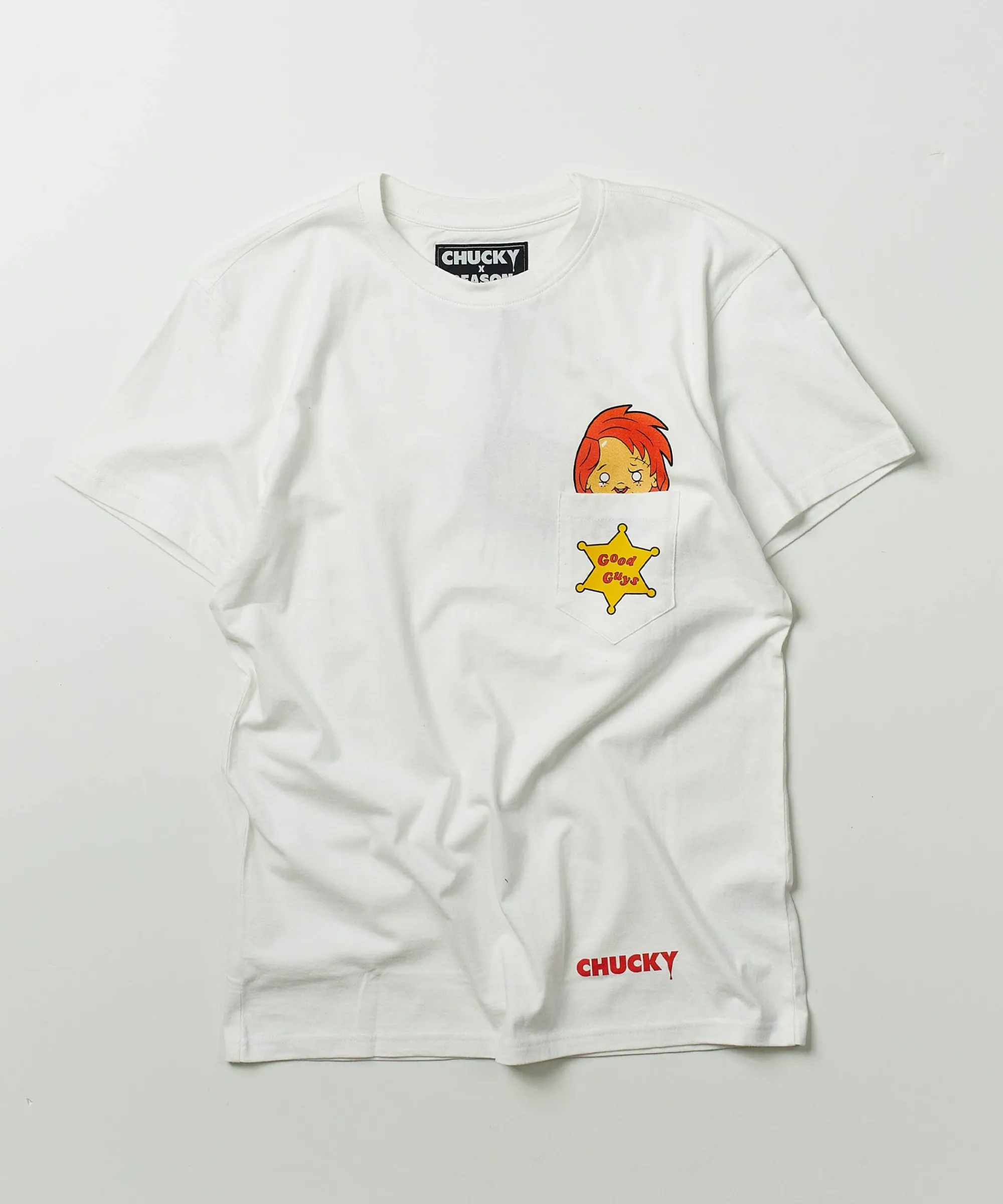 chucky_wanna_play_pocket_short_sleeve_tee__white_0.webp Clearance Chucky Wanna Play Pocket Short Sleeve Tee - White Graphic Tees