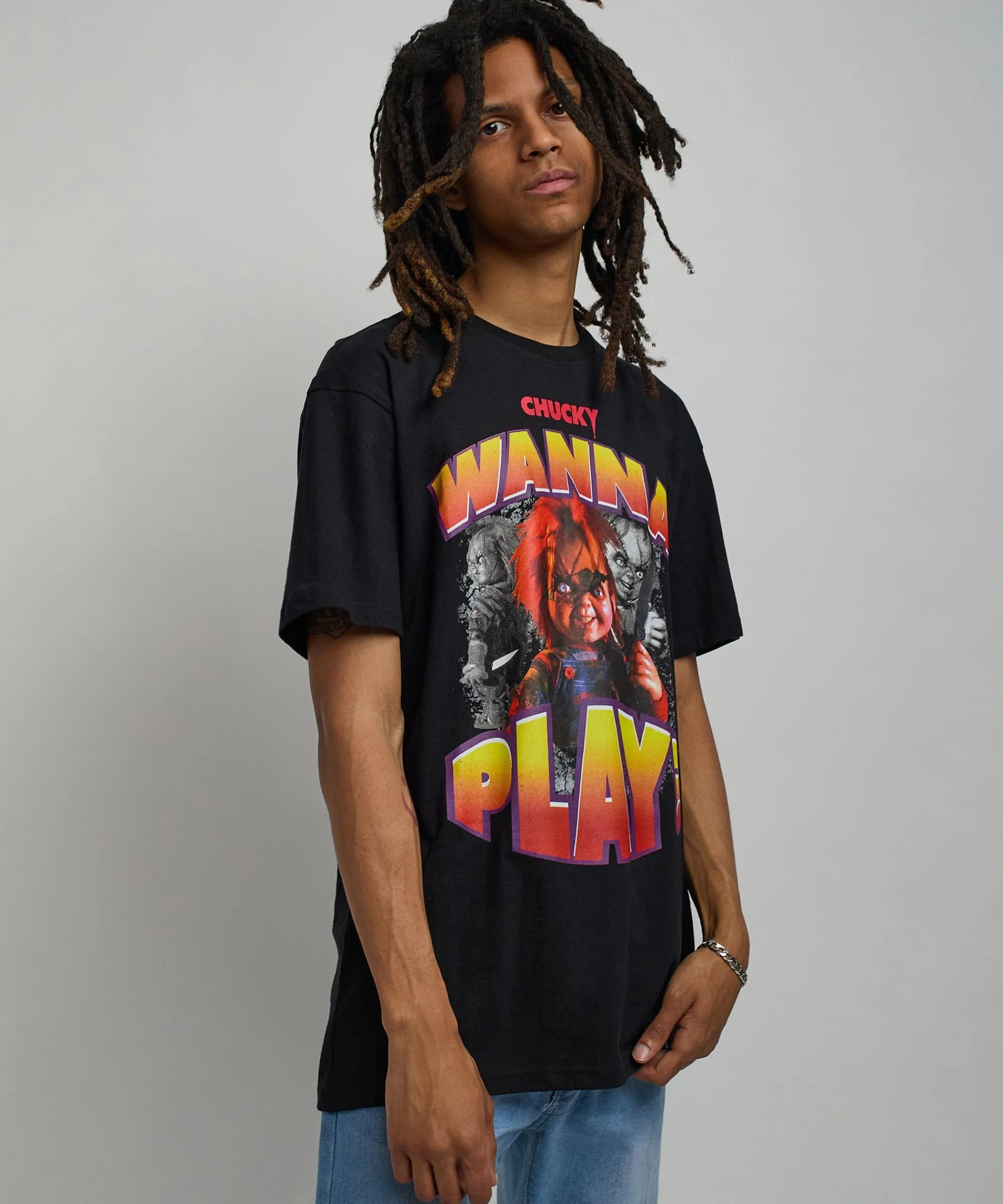 chucky_wanna_play_short_sleeve_tee__black_0.webp Best Chucky Wanna Play Short Sleeve Tee - Black Graphic Tees